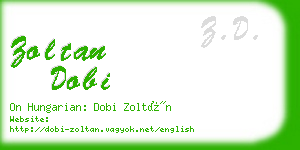 zoltan dobi business card